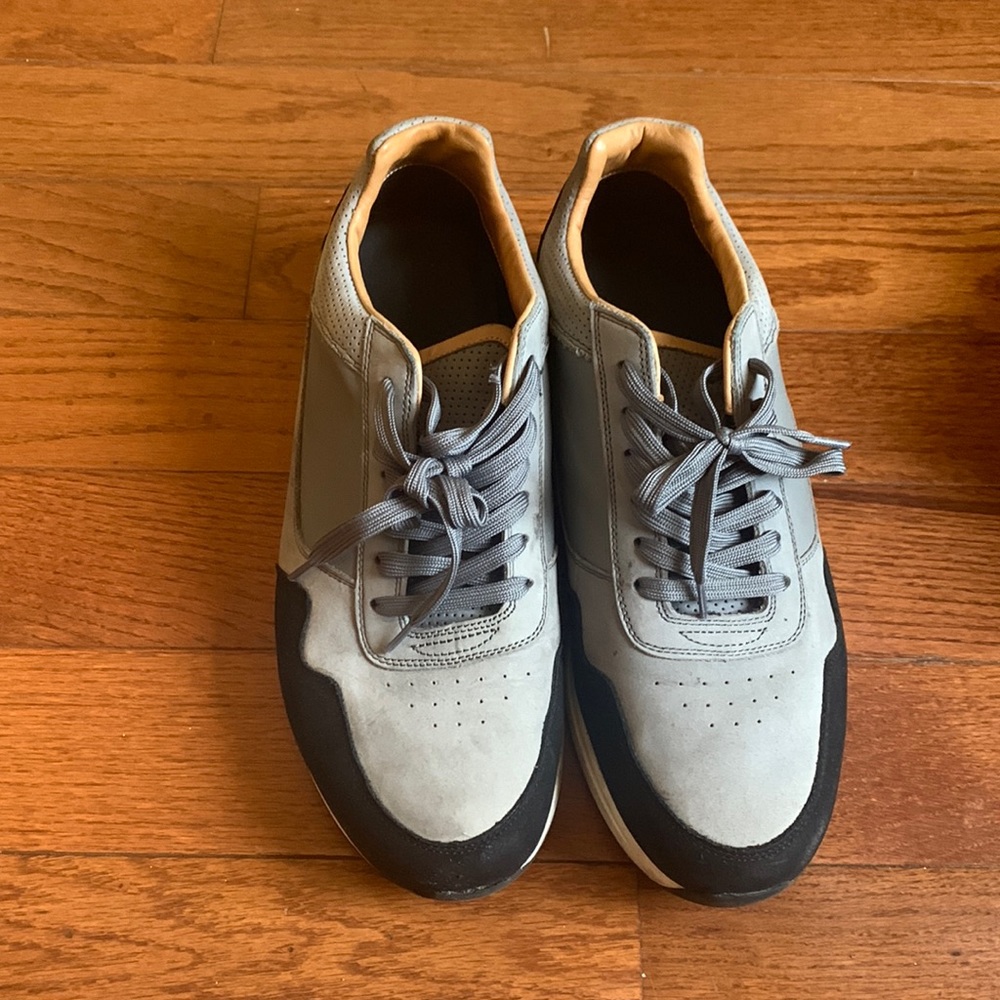Aldo Mens Black/Grey Lace Up Sneakers Size: 10.5